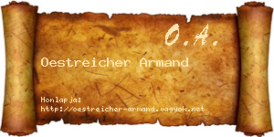 Oestreicher Armand névjegykártya